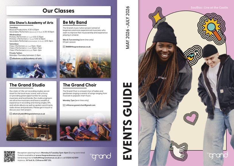 Events guide front cover