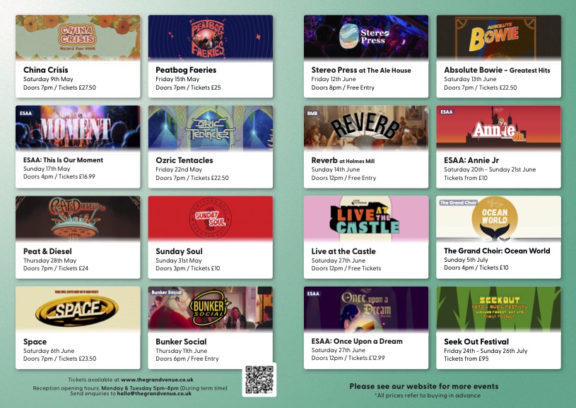 Events guide front cover page 2